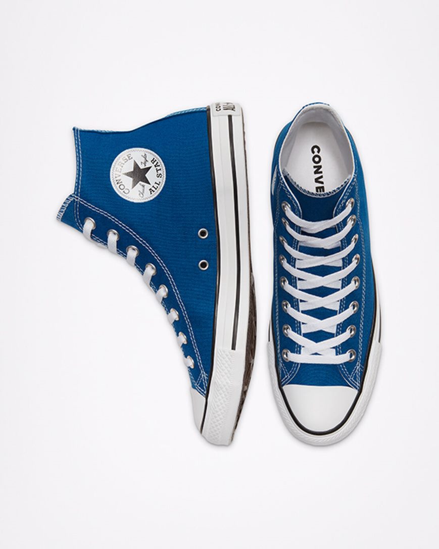 Tenisi Inalti Barbati Converse Chuck Taylor All Star Clasici Albastri Albi | RO JPSHY034